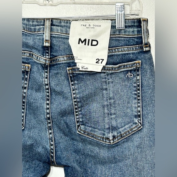 New! Rag & Bone Cate Mid Rise Skinny Ankle Distressed Jeans Womens Size 27 - Picture 2 of 13